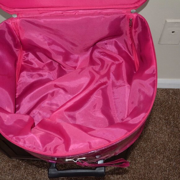 VTG Minnie Disney Store Mouse Rolling Faux Leather Suitcase Luggage - Picture 10 of 16